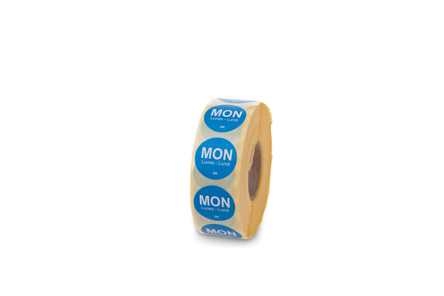 DayMark Safety Systems Day of The Week 3/4" Circle Permanent Labels, Monday-Sunday, Label Dispenser Included (7,000 Labels)