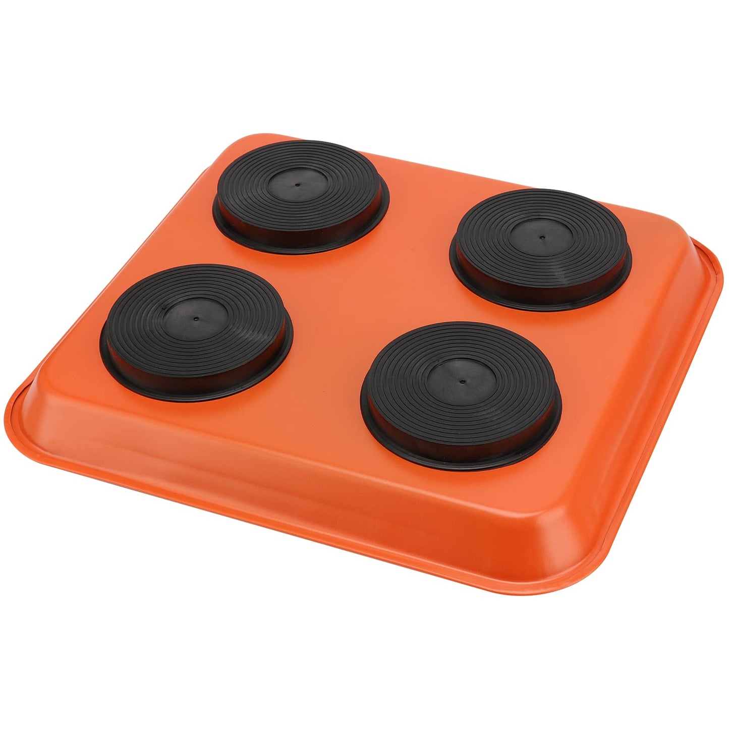KEILEOHO 10-Piece Magnetic Parts Tray Set, Stainless Steel Magnetic Trays, Heavy Duty Magnetic Tools Tray Holder Square Metal Parts Tray for Screws, Nuts, Bolts Organization, Orange