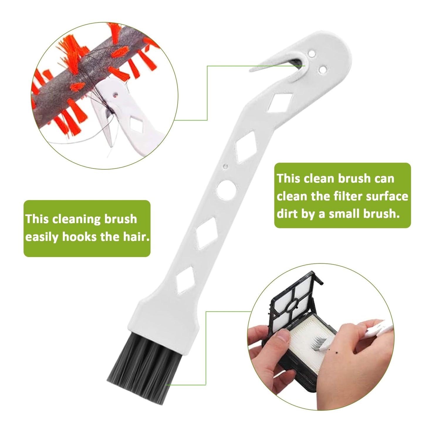 Replacement Parts for Bissell CrossWave 1785 2306 2551 Series Wet Dry Vacuum Cleaner,1785A 2306A Replacements 1 x Pet & 2 x Multi Surface & 2 x Wood Floor & 1 x Area Rug Brush Rolls & 3 x 1866 Filters