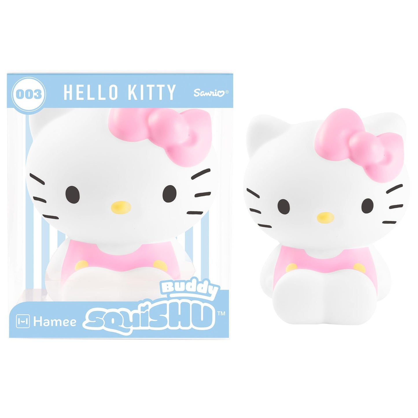 Hamee SquiSHU Buddy Hello Kitty and Friends Hello Kitty, Cute Birthday Gift, Official Merchandise, Toys for Kids & Adult, Model Squishy for Collectors