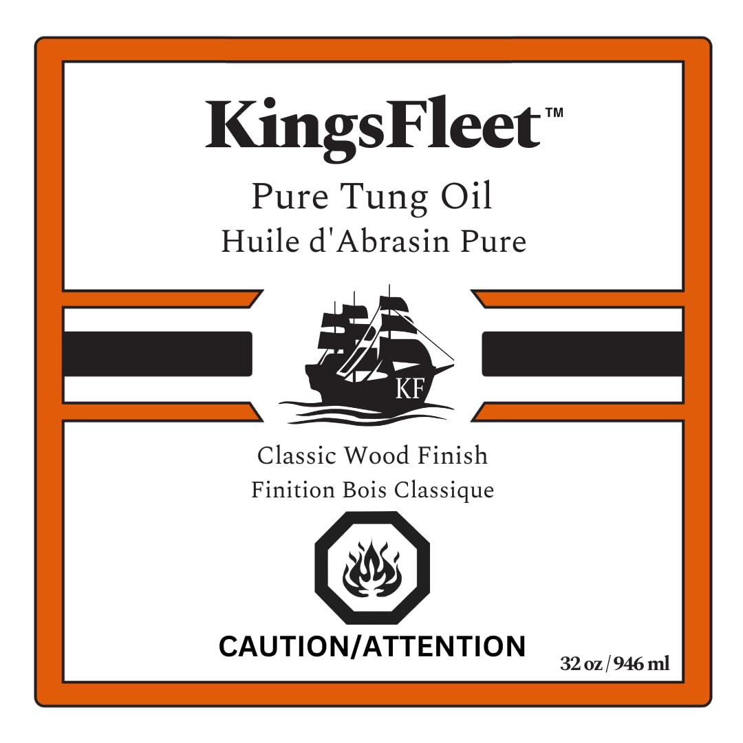 KingsFleet - Pure Tung Oil | 32oz | Classic Wood Finish | Indoor / Outdoor | Restore, Protect, and Maintain!