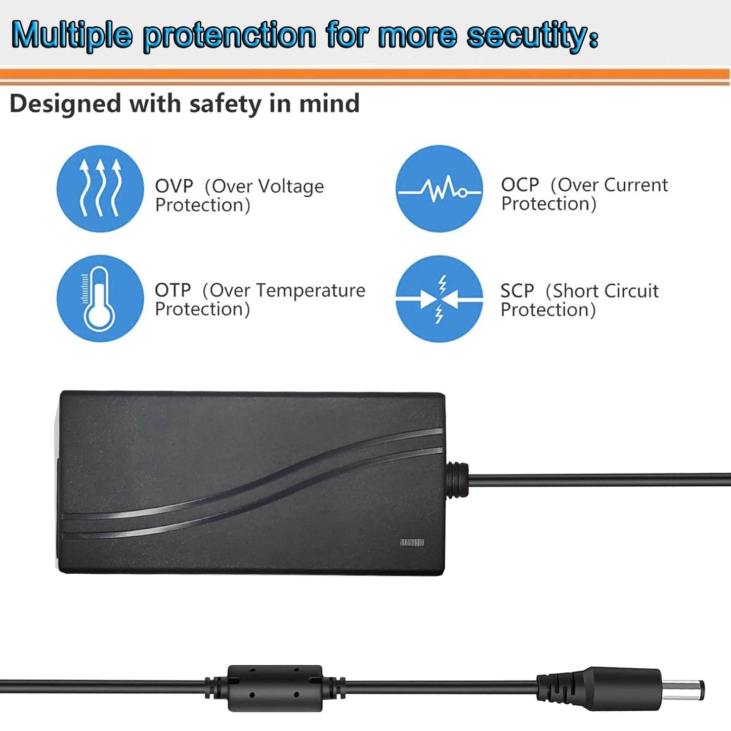 12V Adapter Charger for Roland PSB-5U for FP-10 Digital Piano Power Supply Cord Mains PSU，6.6FT Replacement Charger Cord for Digital Piano Electronic Keyboard