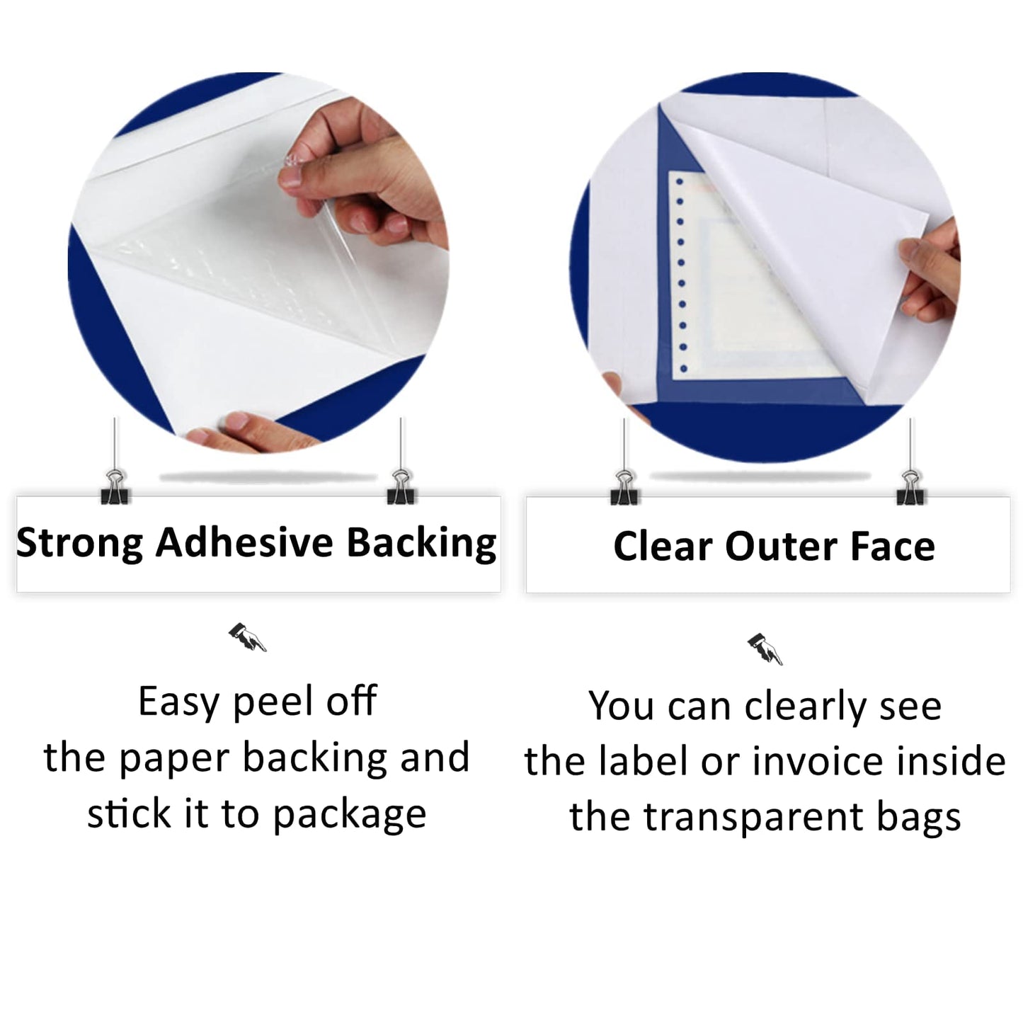 Coopaty 6" x 9" Adhesive Packing List Envelopes Clear Plastic Mailing Shipping Envelope Pouch (500 Pack)