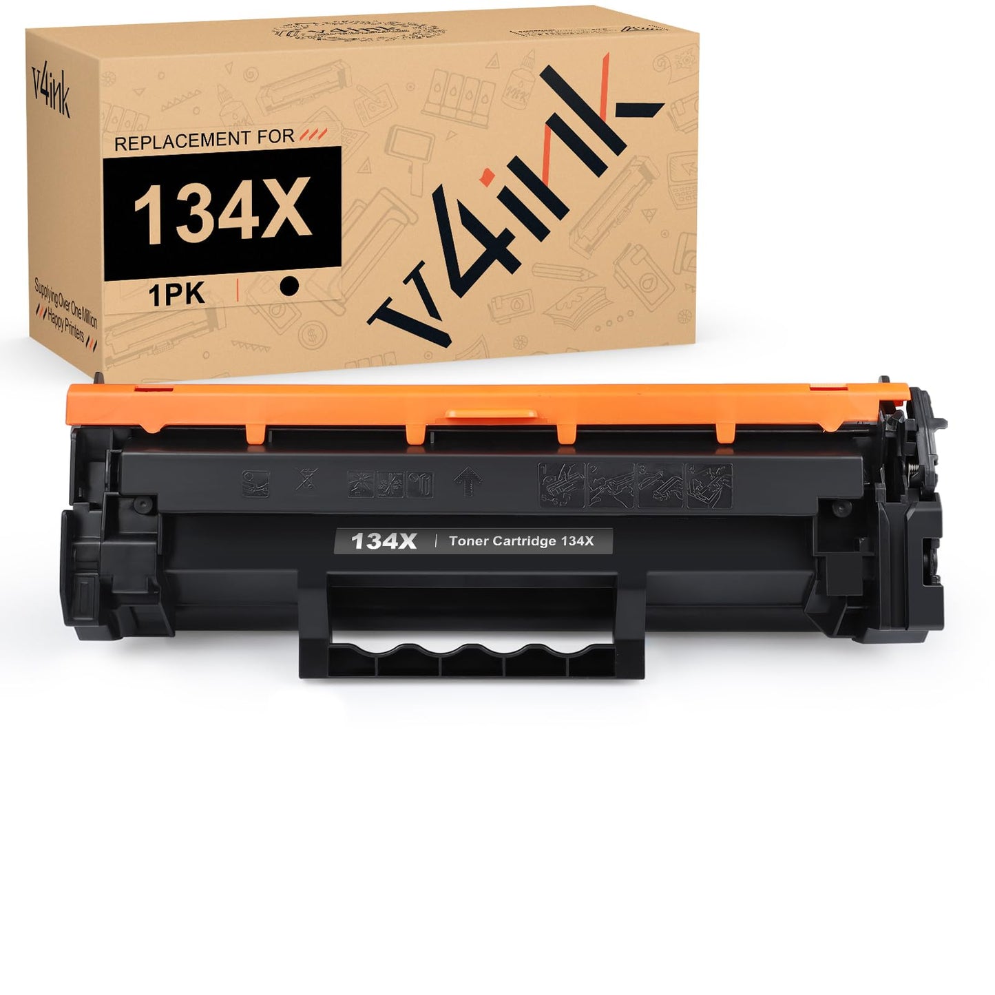 134X 134A Toner Cartridge MFP M234dw Toner Replacement for HP 134X W1340X 134A W1340A High Yield Black Toner for HP LaserJet M209 M209dw,MFP M234dw M234sdw M234sdn Printer(with Chip,1 Black)