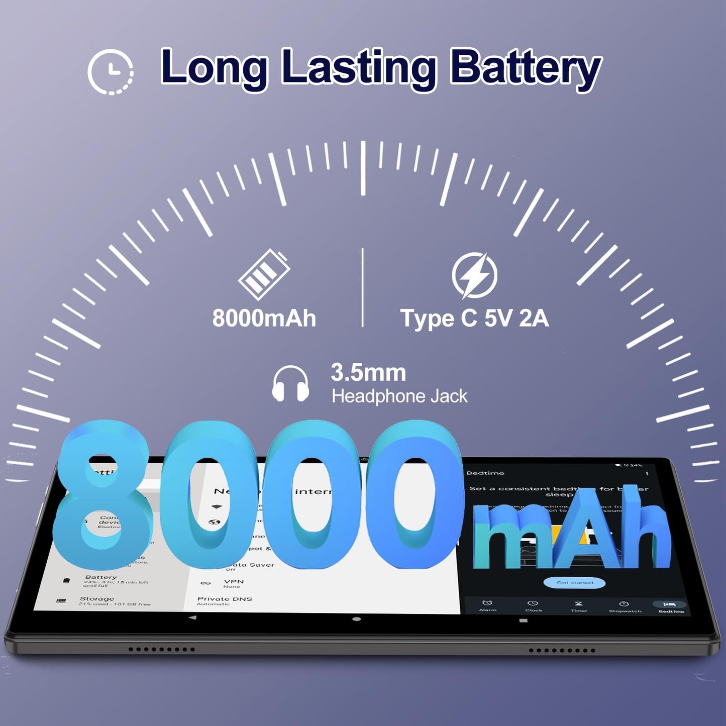 2025 Android 14 Tablet 22GB RAM 128GB ROM 1TB Expand, 10.1 inch 8000mAh Octa-Core Tablet with Keyboard & Mouse, HD IPS Display, 5G Wi-Fi, Bluetooth 5.0, GPS, Widevine L1, Split Screen (Black)