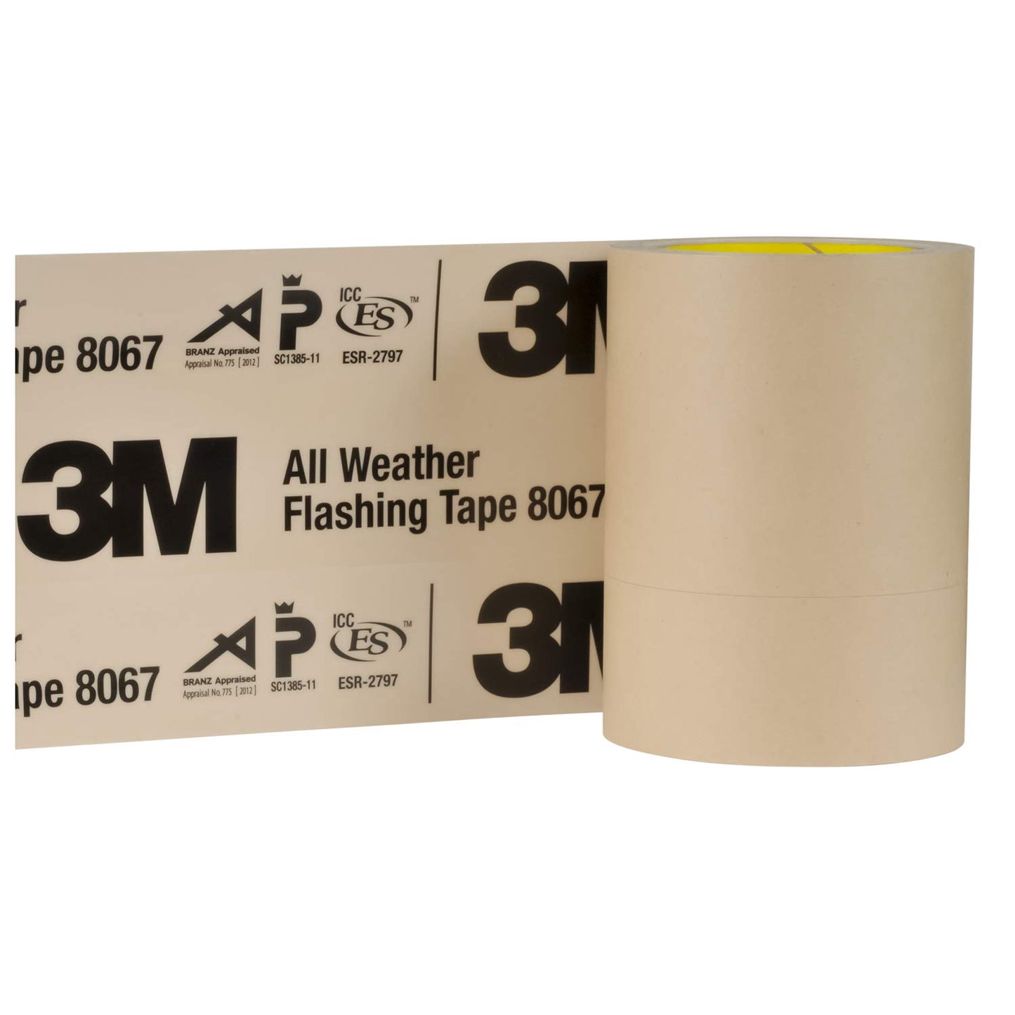 3M Flashing Tape 8067 – 6 in x 75 ft - Waterproof - Adhesive Backed - All Weather - Seal Doors, Windows, Openings in Wood Frame Construction