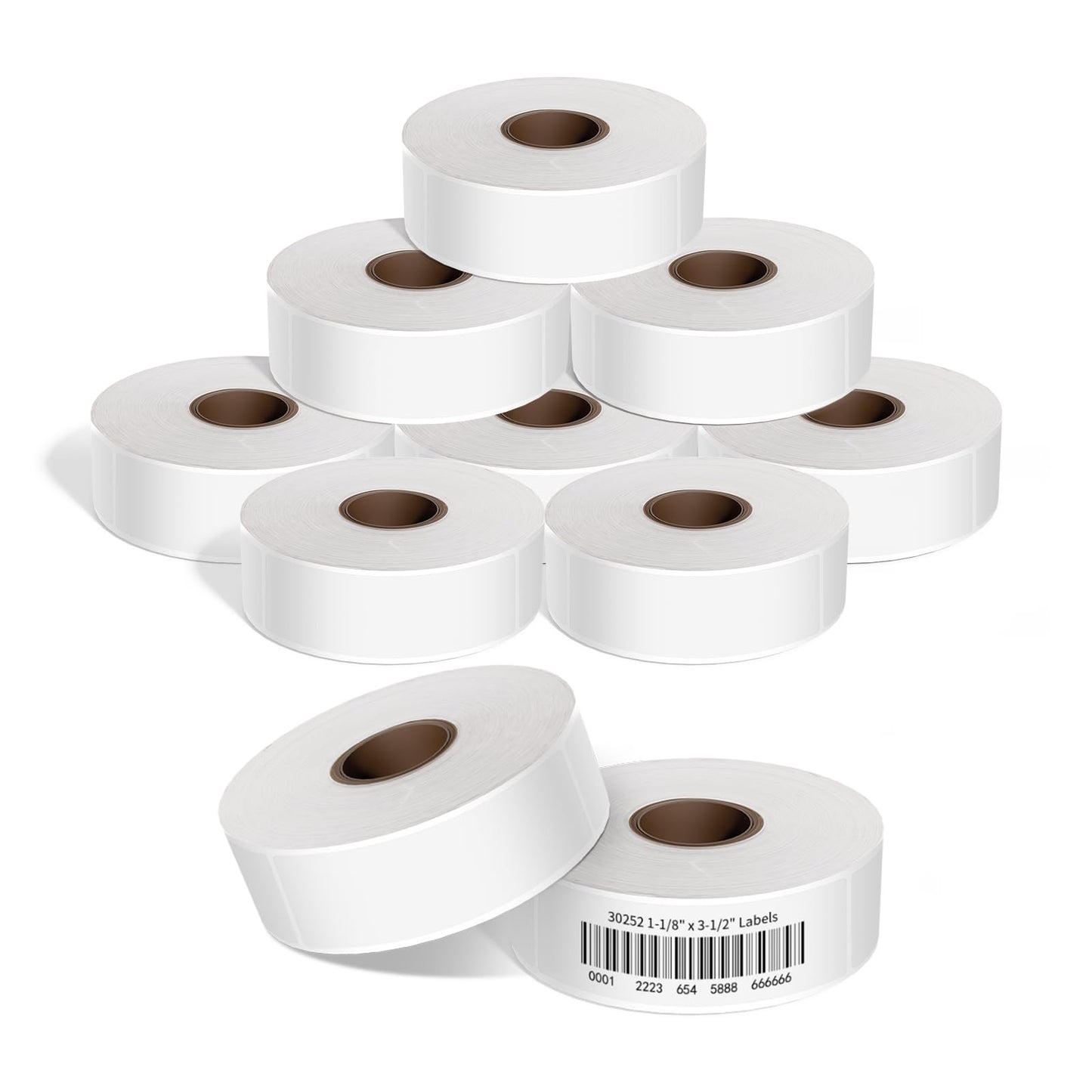 10 Rolls LW 30252 Mailing Address Labels 1-1/8" x 3-1/2" (28 x 89mm) Compatible with Dymo 30252 Address Labels Compatible for Dymo LabelWriter 450, 4XL, 450 Turbo, 10 Rolls of 350 (3500 Total)