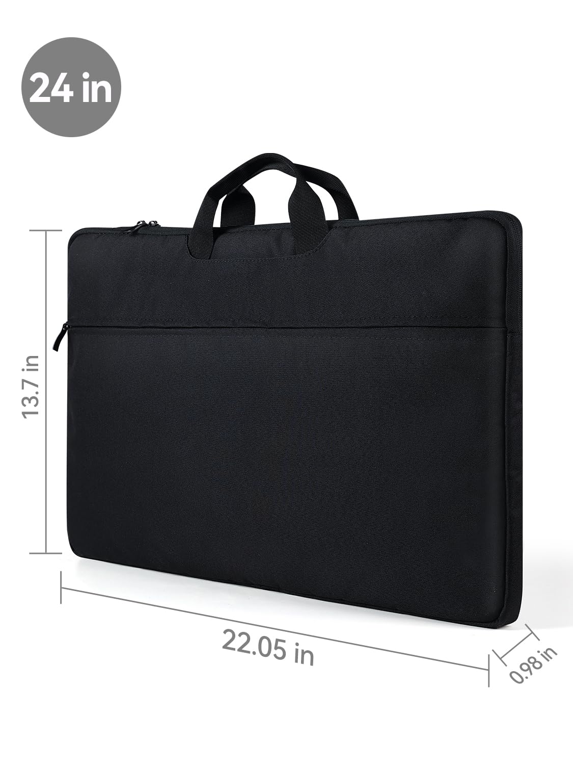 EVICIV 24 Inch Sleeve Case Built-in Soft Lining Padded Zipper, Durable Handle-Waterproof Protective Laptop Bag Compatible with Laptop/Portable Monitor/Notebook/Tablet for 18-24 Inch Accessory Storage