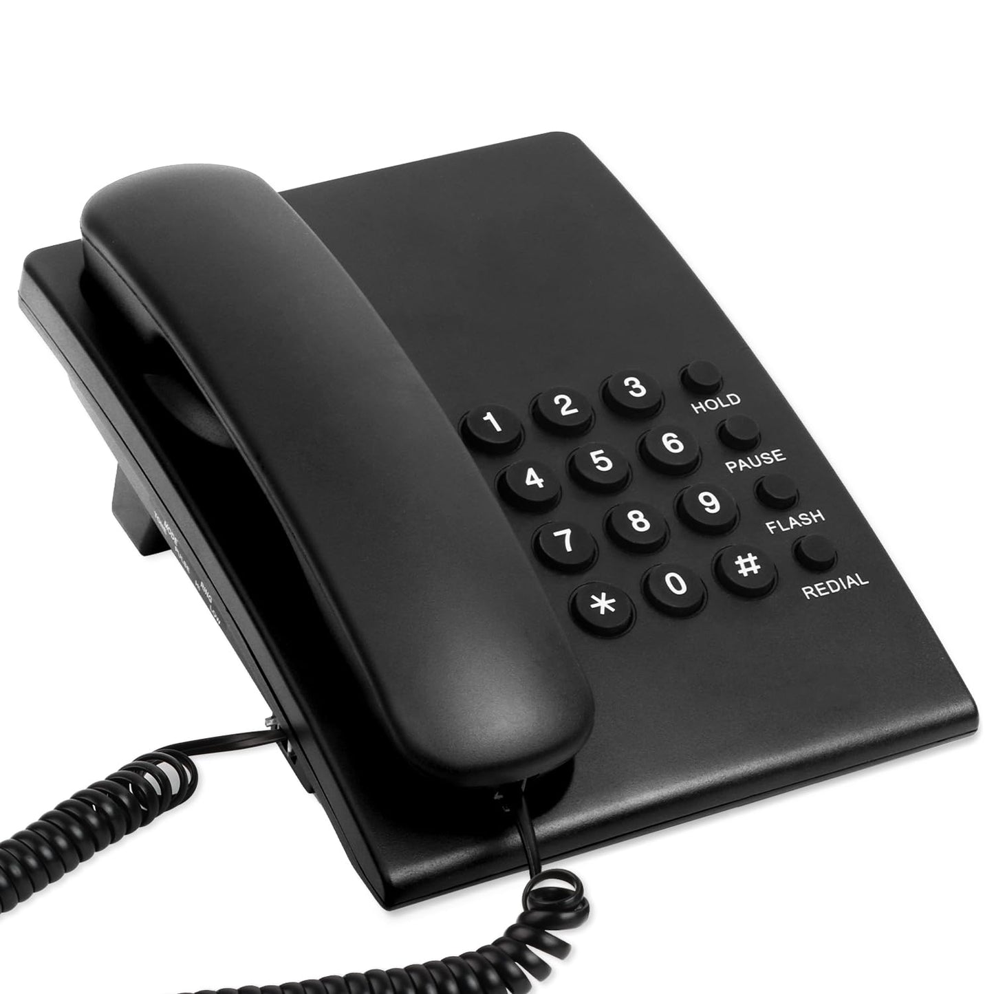 Uvital Landline Telephone for Home, Corded Phone for Landline, Telephone Landline Phones, One Key Redial, Flash, Mute, Pause, Easy to Operate, Desktop Phone for Home or Office, Black