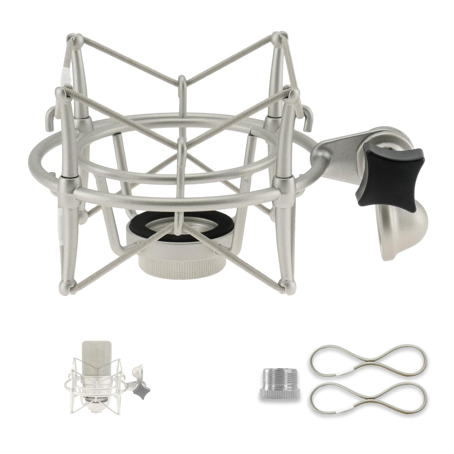 ZibugZag Microphone Shock Mount – Compatible with Neumann TLM 103, TLM 102, M147, M149 & More, Anti-Vibration Isolation for Studio & Broadcast