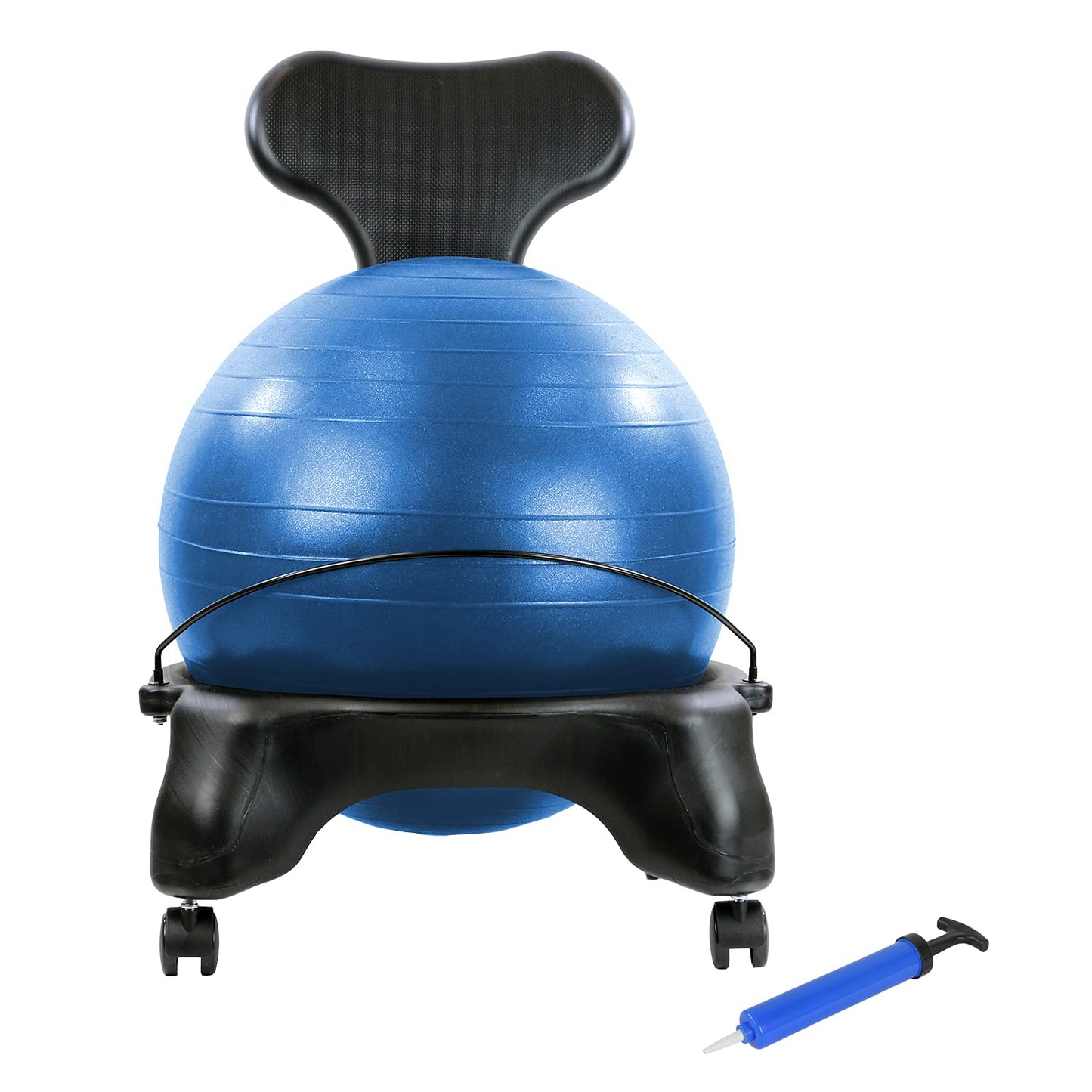 CanDo Ball Chair - Inflatable Ergonomic Active Seating Exercise Ball Chair with Air Pump for Home, Office, and Classroom
