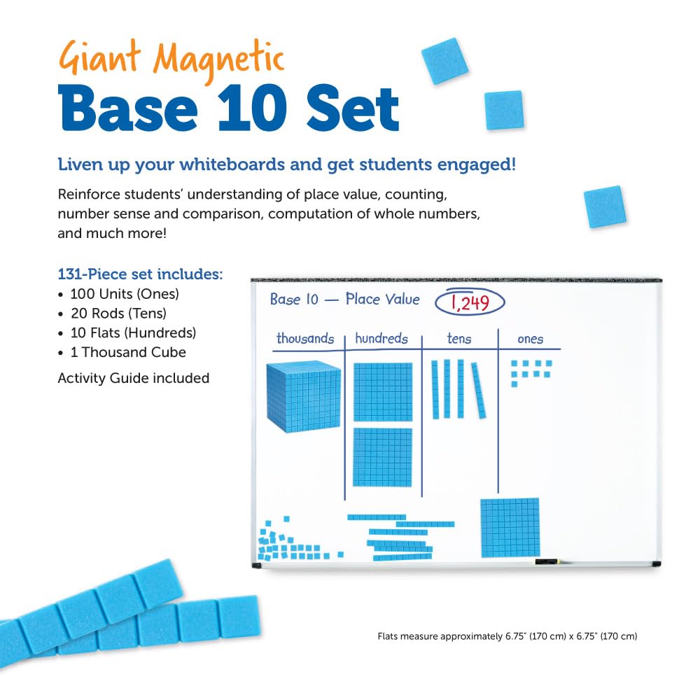 Learning Resources LER6366 Giant Magnetic Base Ten