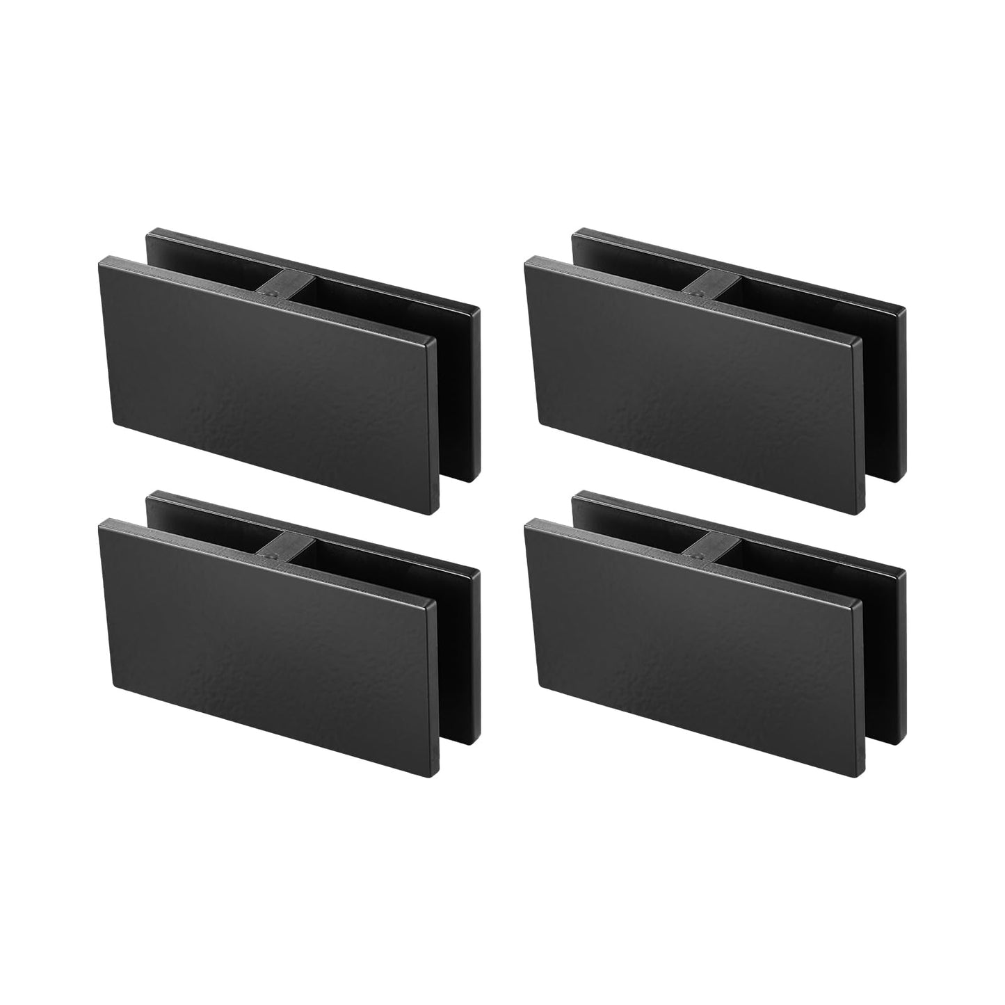 VEVOR Glass Clamp, 4 PCS Rectangle Glass Railing Bracket for 0.31 "-0.47" Tempered Glass, 304 Stainless Steel Glass Mounting Clamp, 0.2” Thick Glass Shelf Bracket for Balcony, Garden, Pool, Stair