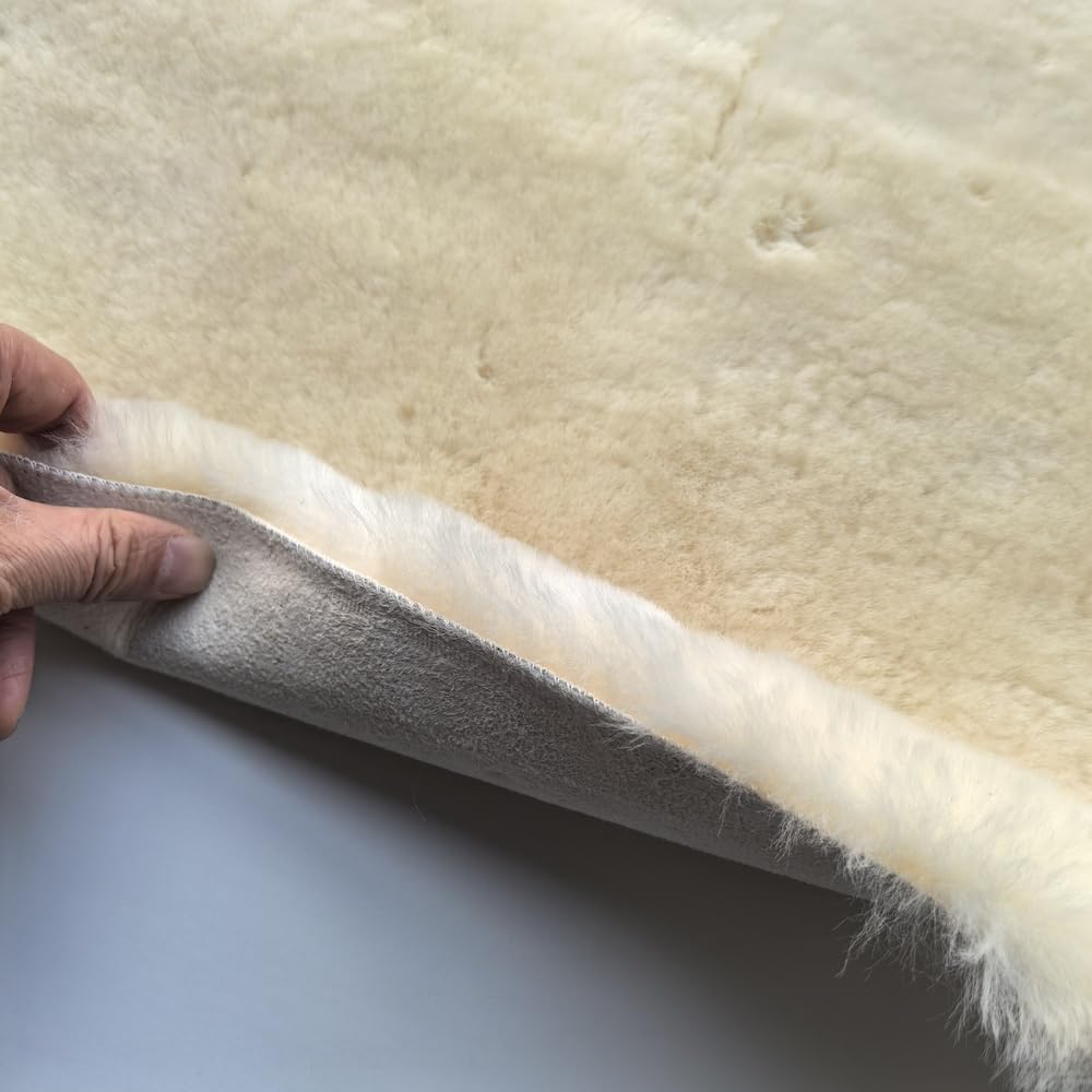 DUMI Premium Medical Grade 100% Natural Sheepskin Wheelchair Cushion Set - 3-Piece Orthopedic Seat Pad & Armrest Covers with Non-Slip Grip, Pressure Sore Prevention & Pain Relief, Washable & Reusable