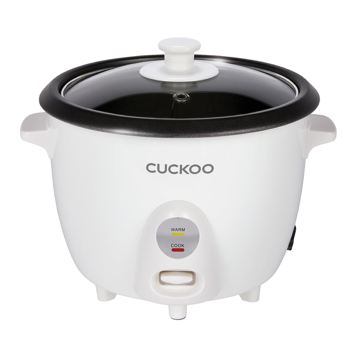 CUCKOO One Touch Rice Cooker 6-Cup (Uncooked) / 12-Cup (Cooked), Small Rice Cooker & Warmer with Steamer Tray, Versatile Grain Cooker, Soup Maker, Auto Keep Warm, White (CR-0601C)