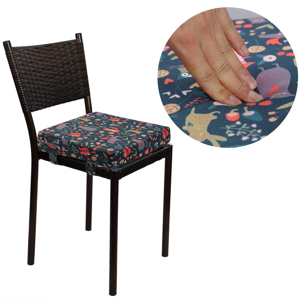 Zicac Portable High Chair Increasing Seat Cushion for Travel Dining Seat Pad for Toddler Kids Baby Infant Washable Thick Chair Seat Pads (Dark green)