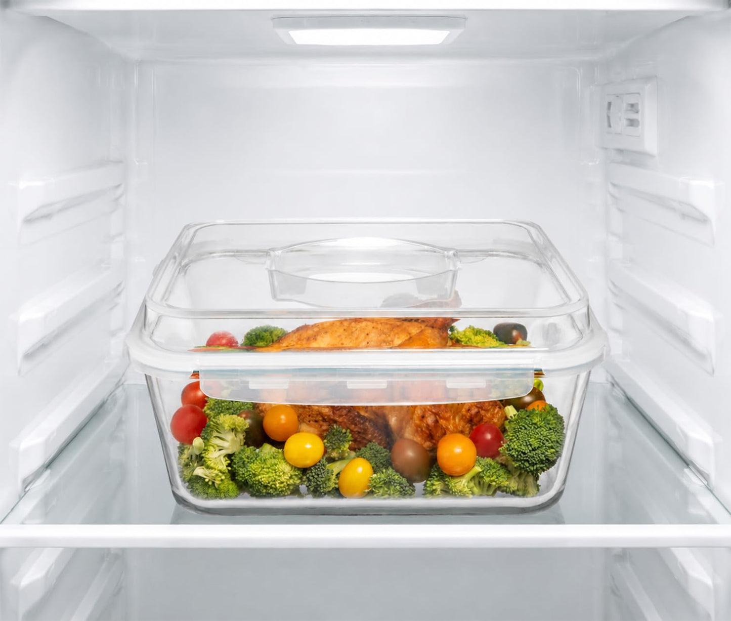 Razab 6500 ML / 220 oz / 28 Cup Large Glass Container Food Storage with Lids - Leakproof, Bpa-Free Large Meal Prep Container Ideal for Roasting Turkey, Store Leftover - Microwave & Oven Safe