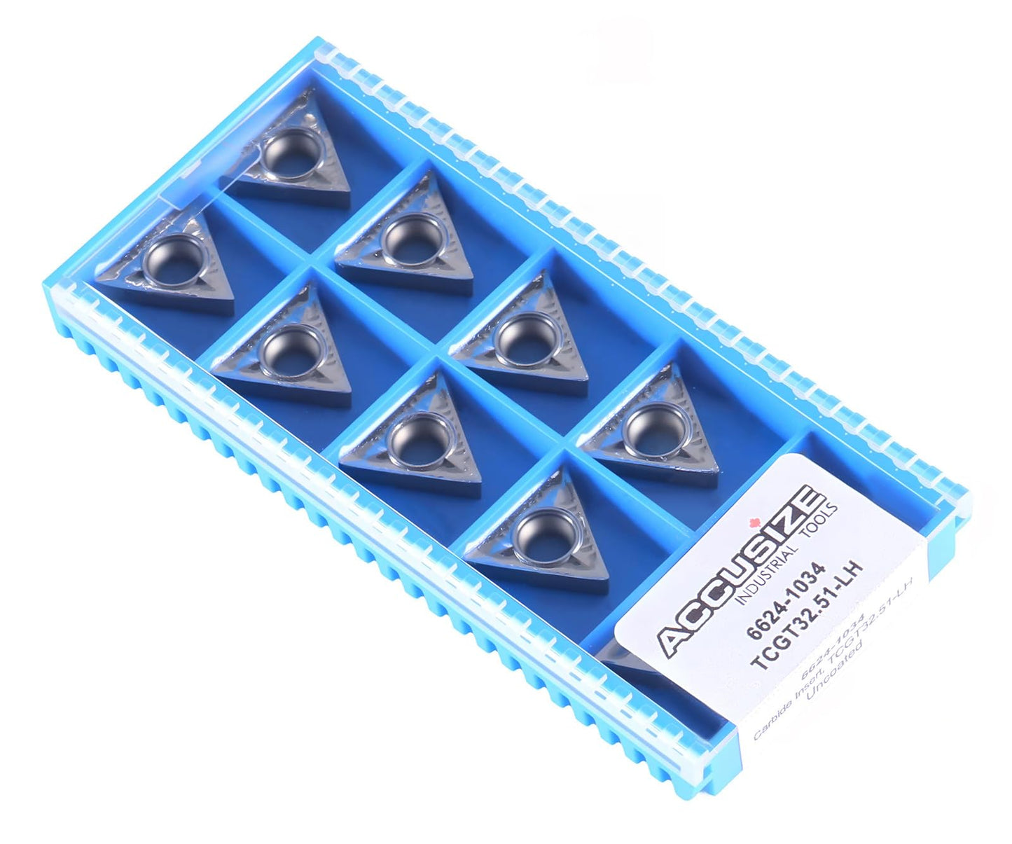 Accusize Industrial Tools Tcgt32.51-LH Carbide Inserts, for Machining Aluminum, 10 Pcs/Box, 2024-1034x10