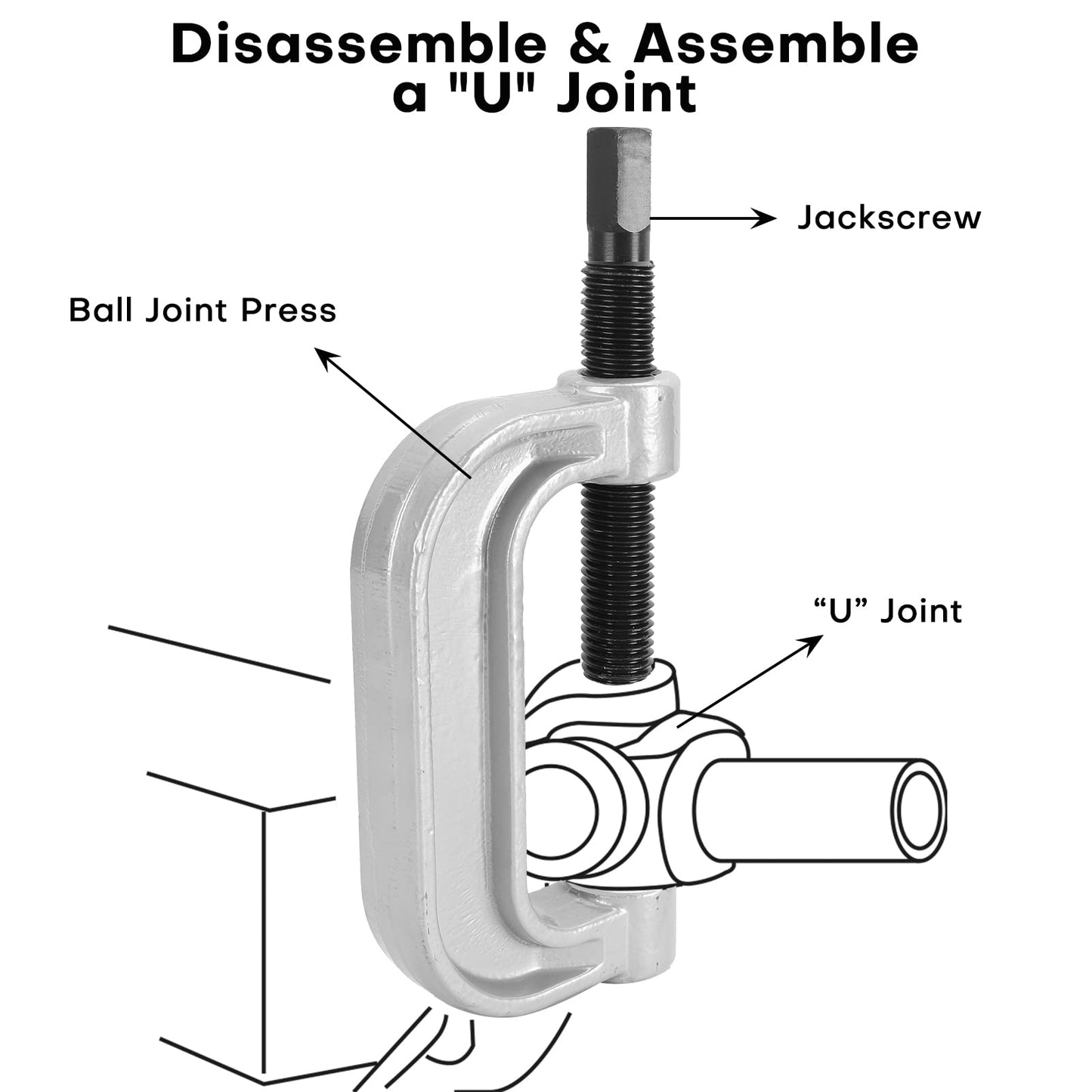 Acymner Ball Joint Press & U Joint Removal Tools | Heavy Duty Ball Joint Service Tool with 4-Wheel Drive Adapters fits Most 2WD and 4WD Car Pickup and Light Truck