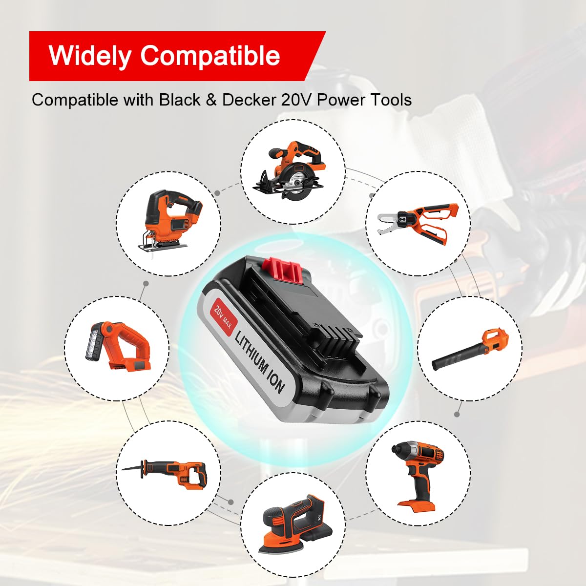 ANTRobut 2Pack 20V 4.0Ah LBXR20 Lithium Battery Replacement for Black and Decker 20V Battery LB20 LBX20 LBXR2020-OPE LB2X4020-OPE