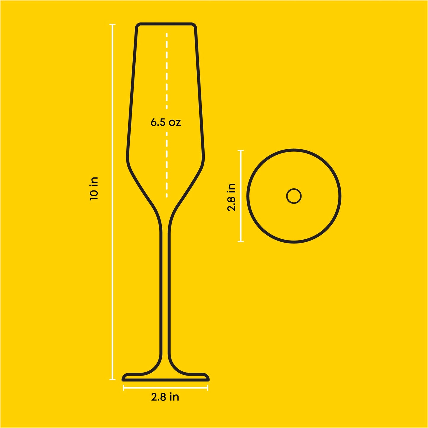 JoyJolt Champagne Flutes – Layla Collection Crystal Champagne Glasses Set of 4 – 6.7 Ounce Capacity – Ideal for Home Bar, Special Occasions