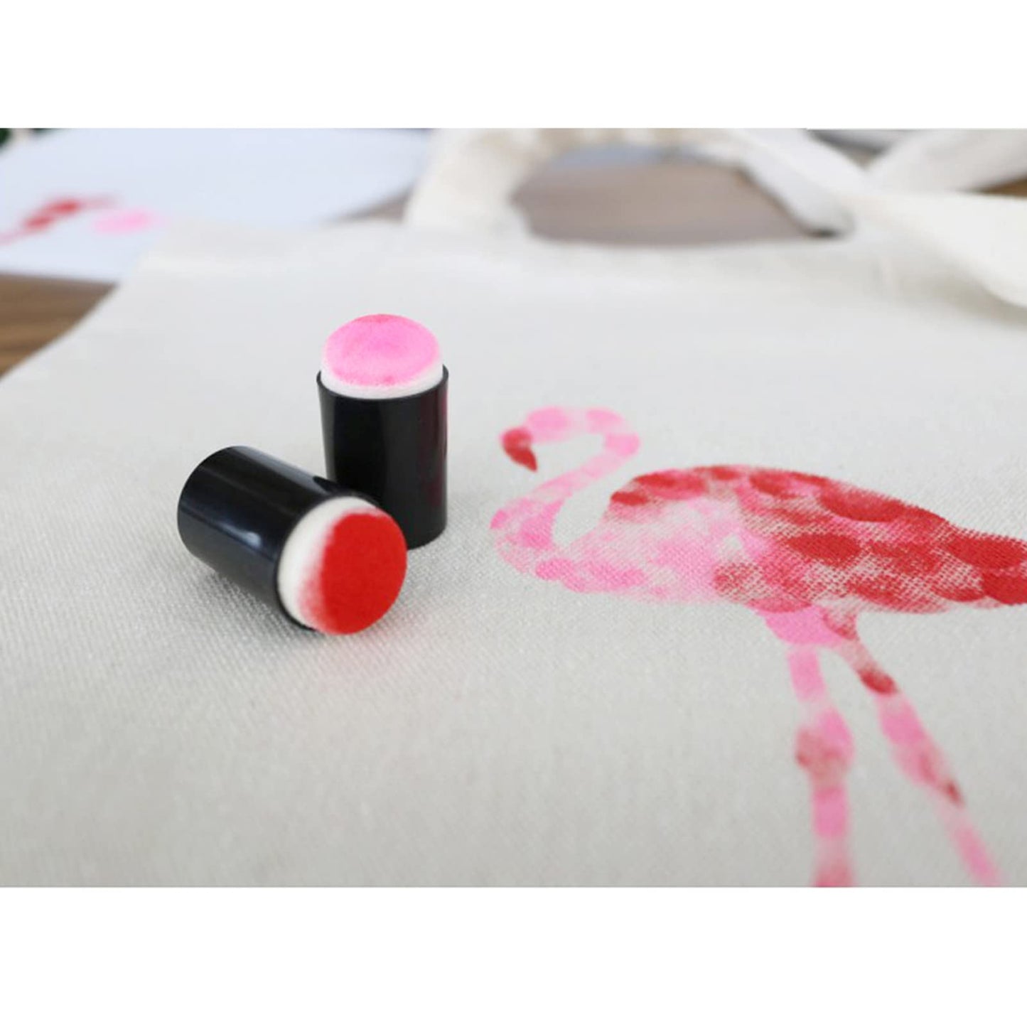 40pcs/lot Sponge Finger Daubers Foam with Box Finger Painting Craft Set Fingerpaint Drawing Sponge Foam Finger Chalk Ink