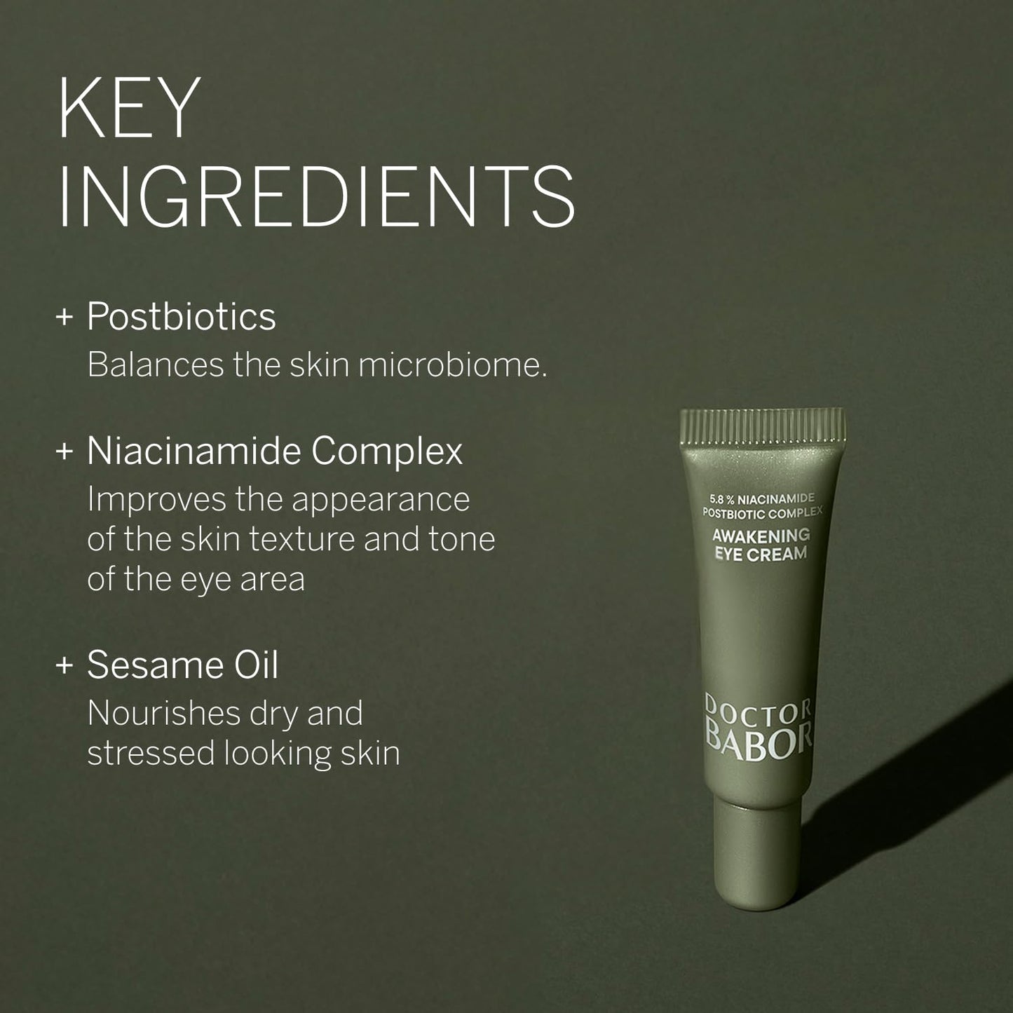 BABOR DOCTOR Microbiomic Awakening Eye Cream (15 ml) - Professional Anti-Ageing Skincare for Under Eyes - Eye Cream to Conceal Puffiness and Signs of Ageing