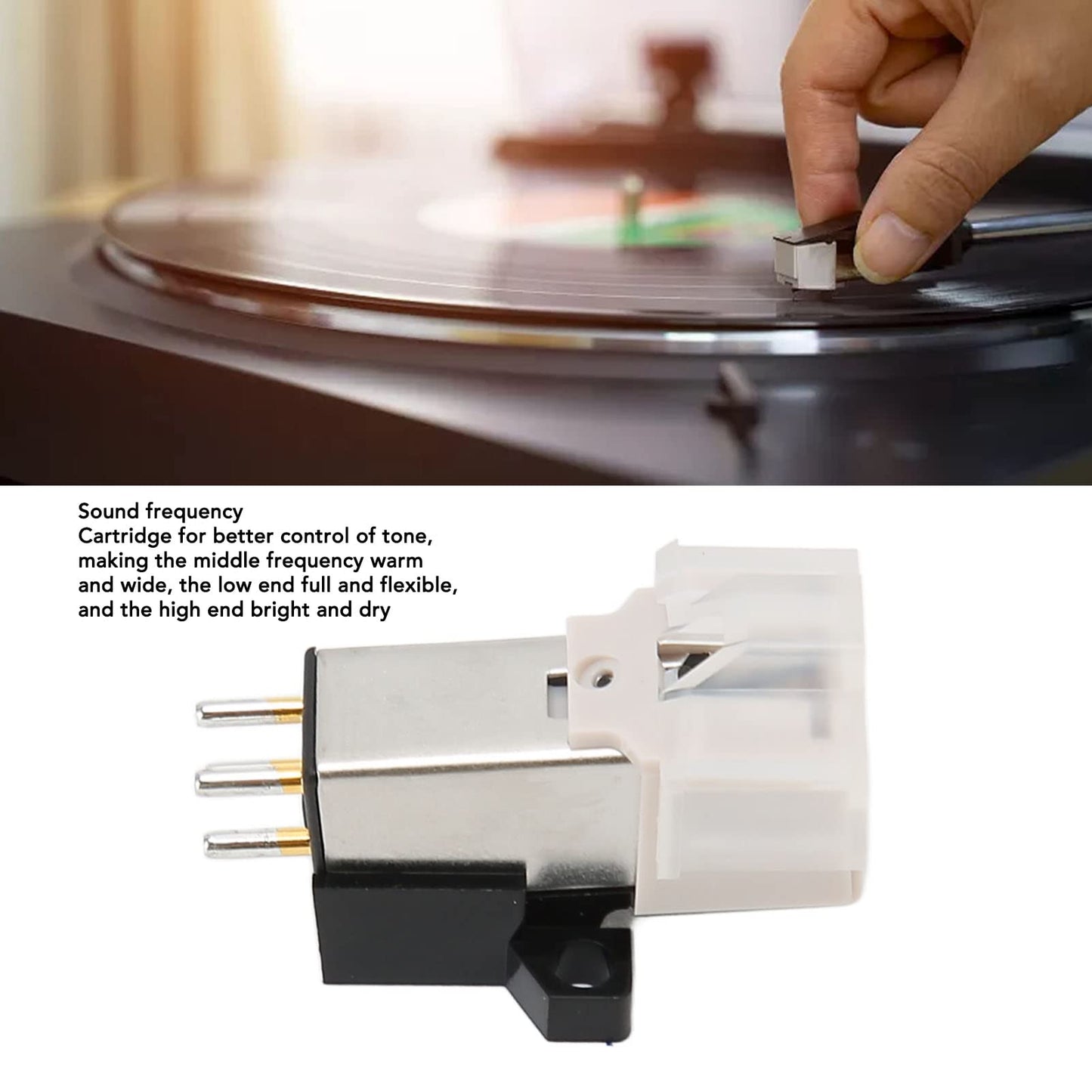 AT-3600L Moving Magnet Turntable Cartridge, Replacement Magnetic Cartridge Stylus, MM Moving Magnetic Cartridge for LP Record Player