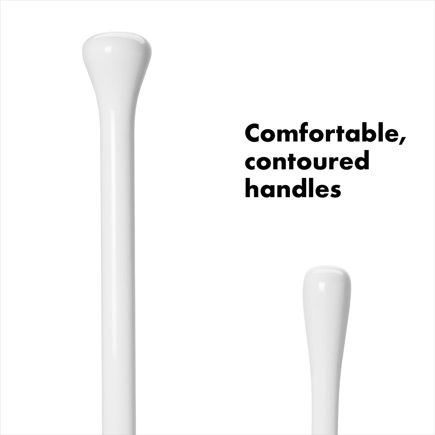 OXO Good Grips Hideaway Toilet Brush and Plunger Combination Set, White