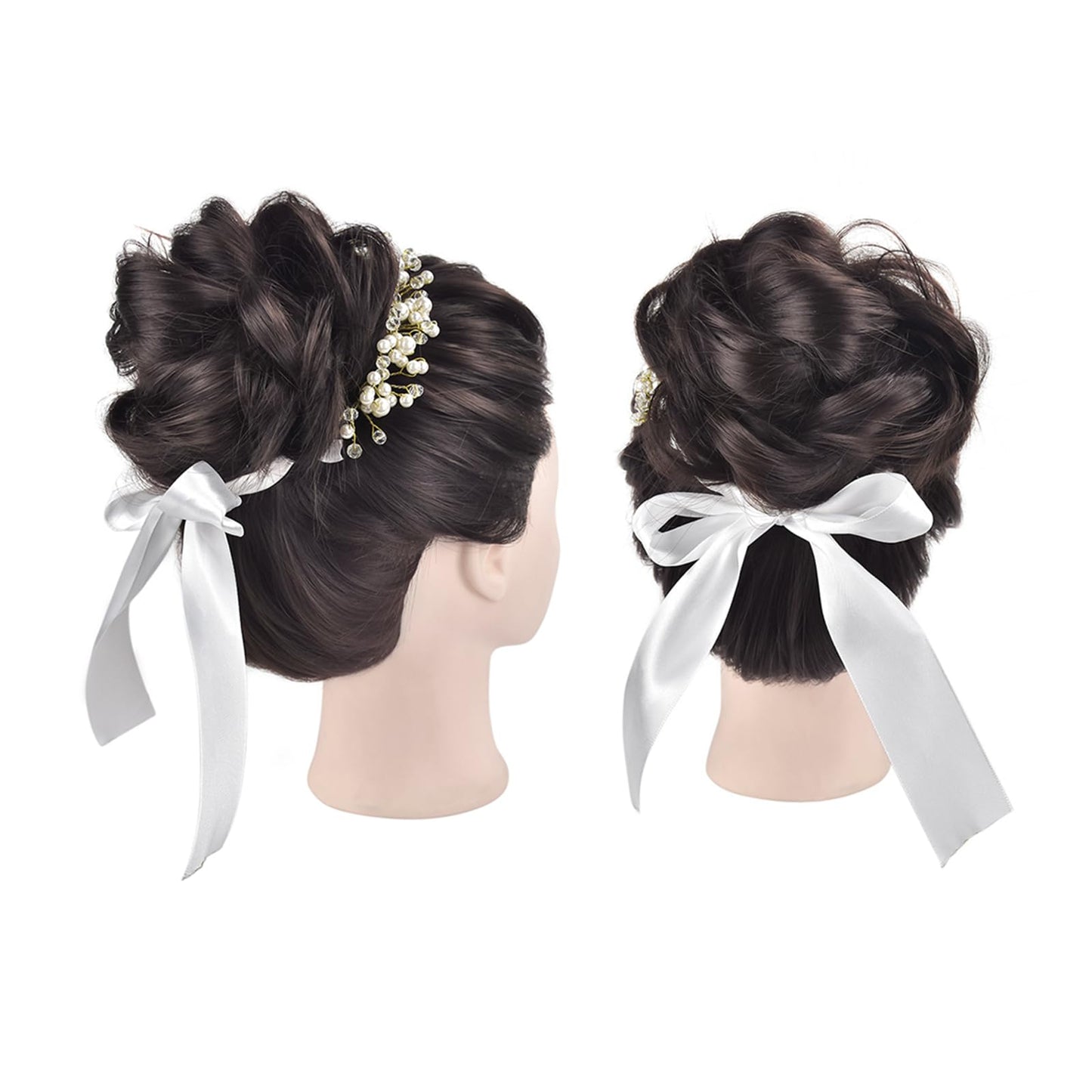 BLTYXT 26" - 28" Training Head Professional Cosmetology Mannequin Head Hairdresser Manikin Head with Synthetic Fiber Styling (02G-04)