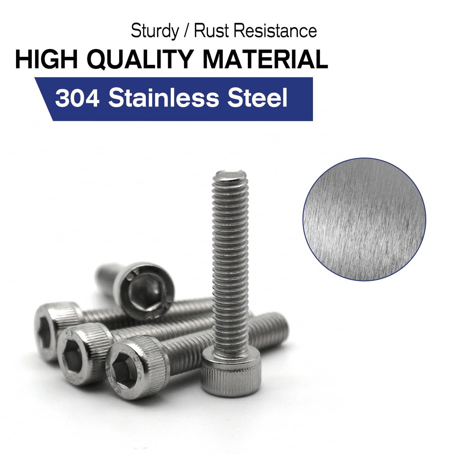 1280 Pieces M3 Screws Metric Stainless Steel 304 Hex Socket Head Cap Screws Bolts Nuts Washers Assortment Kit