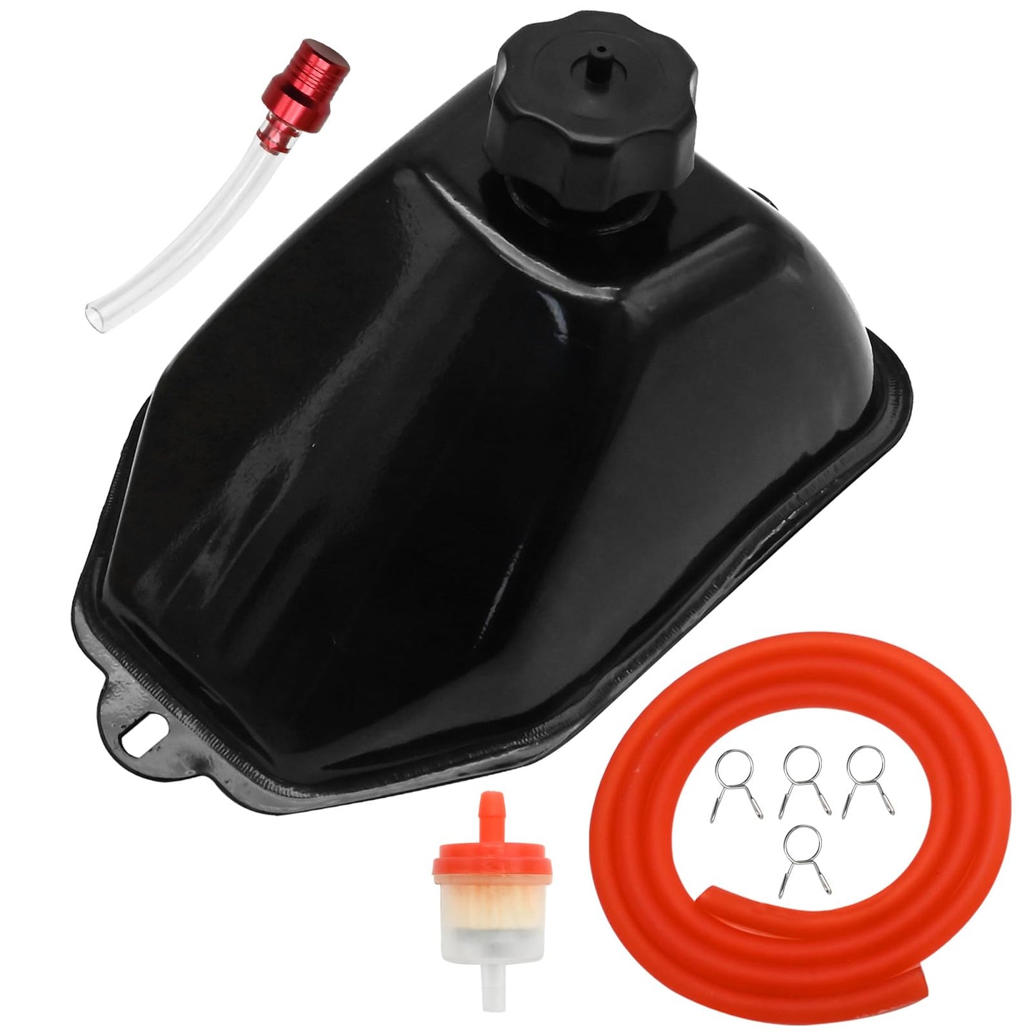 Metal Gas Fuel Petrol Tank Fit for 50cc 70cc 90cc 110cc 125cc ATV Quad 4 Wheel, Replacement for Yamoto Roketa TaoTao Sunl Jetmoto etc