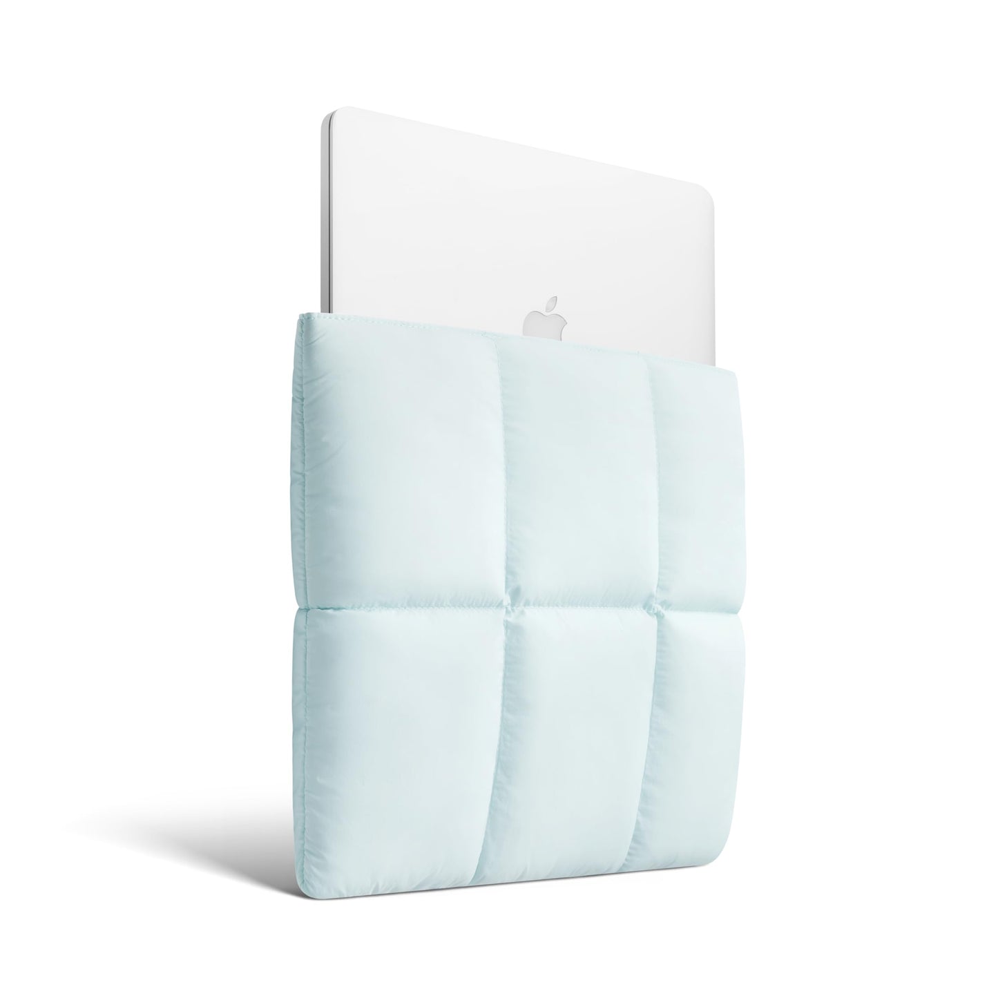 Comfyable Puffy Laptop Sleeve 13 Inch 14 Inch, Quilted Puffer Laptop Carrying Case, Pillow Case Compatible with MacBook Air M4 2025 M3 M2 M1, MacBook Pro M4 Pro/Max, Ice Blue