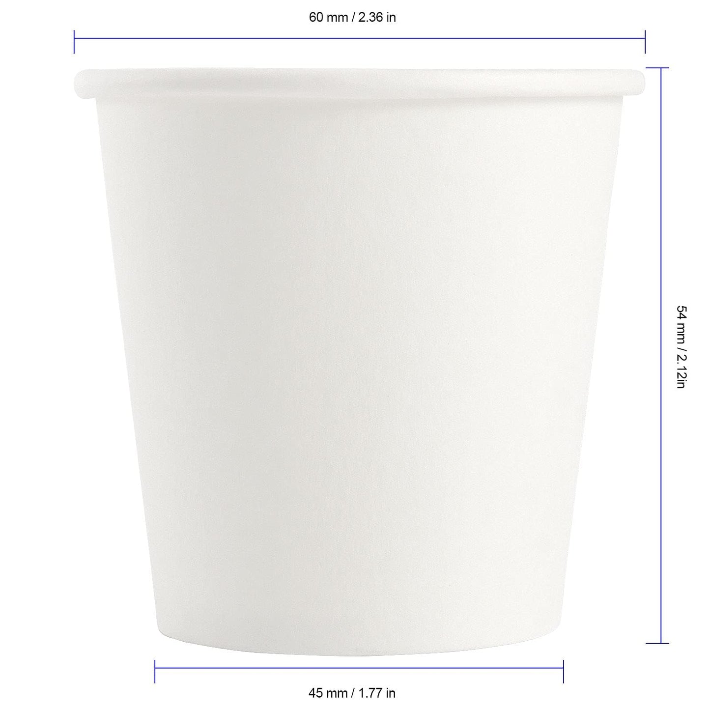 FUNSUEI 400 Pack 4 oz Disposable White Paper Cups, Bulk Food Grade Hot Coffee Cups for Home, Travel, Parties, Recyclable