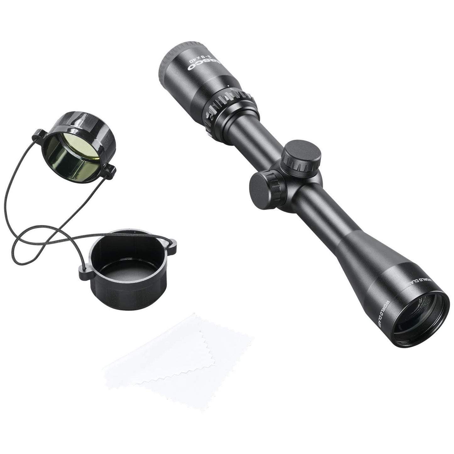 3-9x40 World Class Black Riflescope 30/30, w/Rings, Hang Box