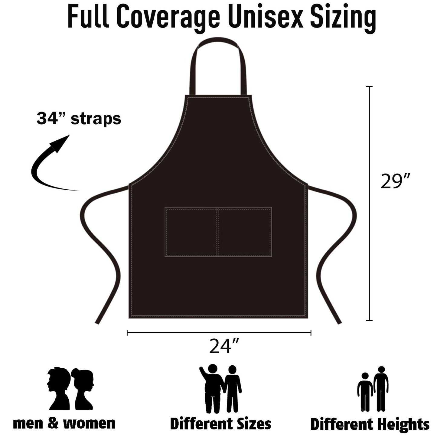 NOBONDO 12 Pack Bib Apron - Unisex white Apron Bulk with 2 Roomy Pockets Machine Washable for Kitchen Crafting BBQ Drawing