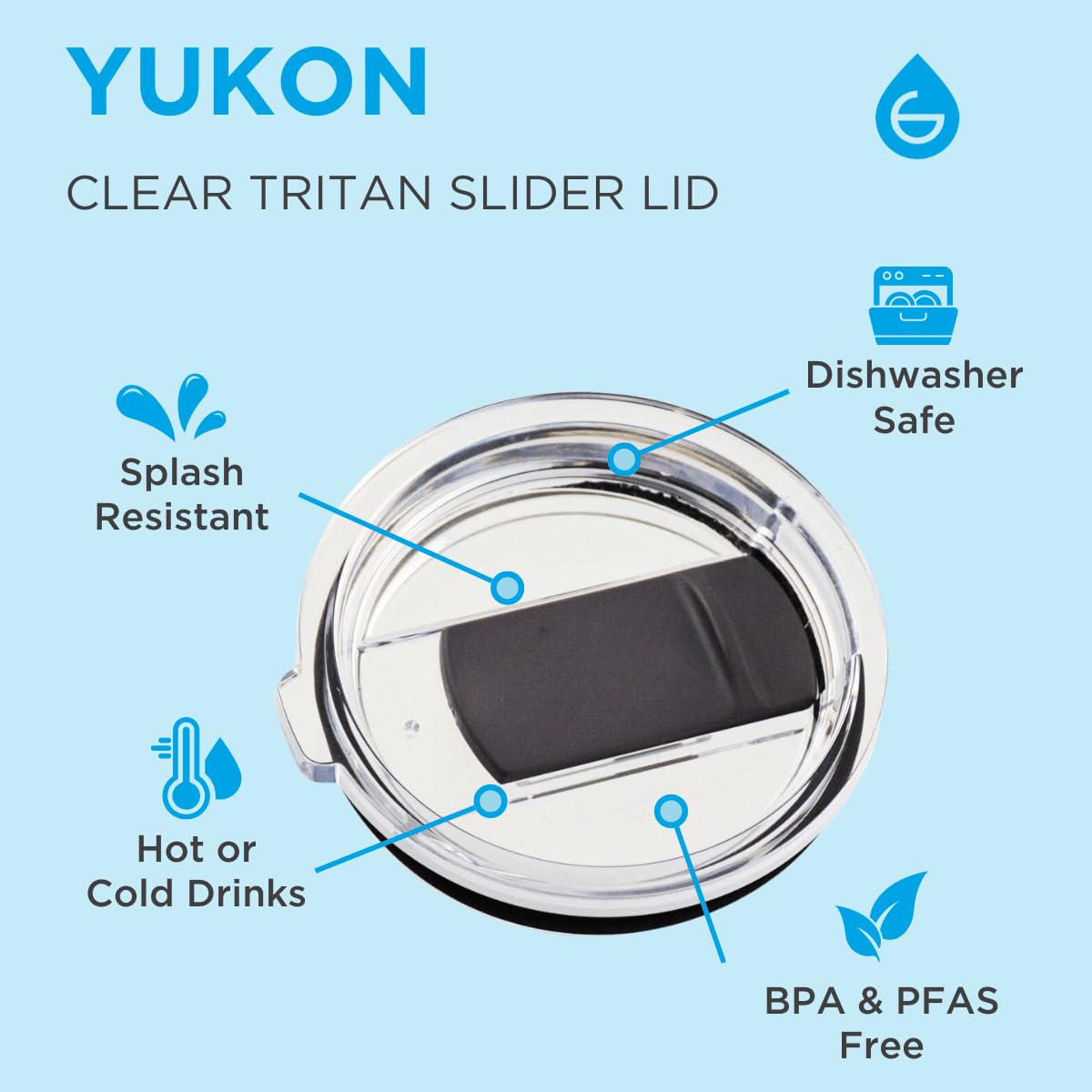 GROSCHE Yukon Insulated Coffee Mug with Lid - Durable Travel Mug, Stainless Steel Tumblers, Vacuum Insulated Coffee Tumbler for Hot or Cold Beverages, Canadian Brand! - 20 fl. oz, Black
