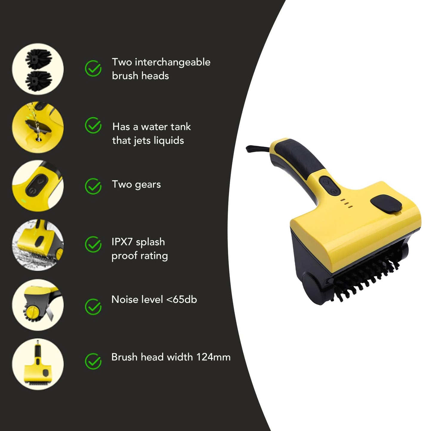 2 in 1 Cordless Rechargeable Electric Grill Brush, 360° Rotating Heads Adjustable Speed Barbecue Cleaner