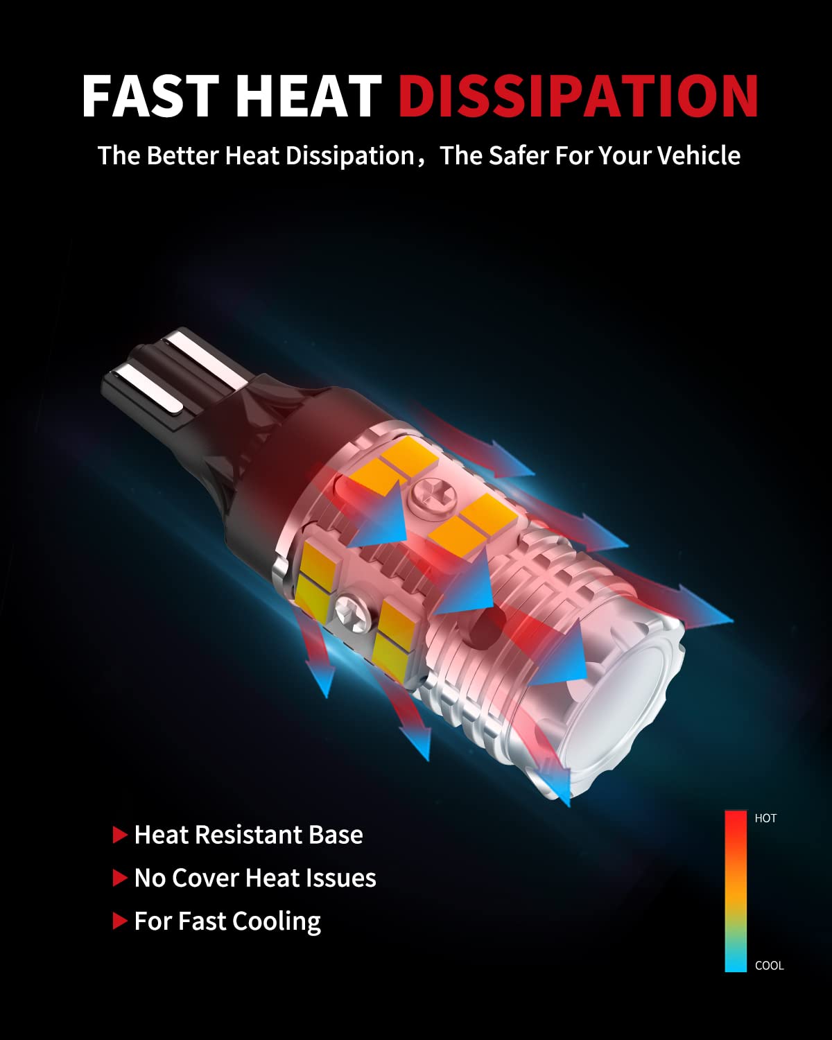 LASFIT 2026 𝐔𝐩𝐠𝐫𝐚𝐝𝐞𝐝 912 921 LED Bulb Reverse Backup Light T15 W16W, Canbus Resistor No Error For 99% Cars, 13W 10X Brighter Halogen 1:1 6000K Xenon White, Automotive 904 906 916 Plug-N-Play