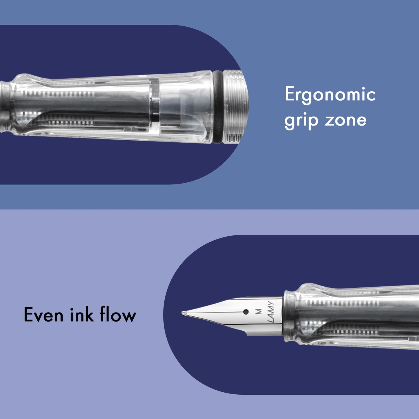 Lamy Vista Fountain Pen Demonstrator, Clear Medium Nib (L12M)