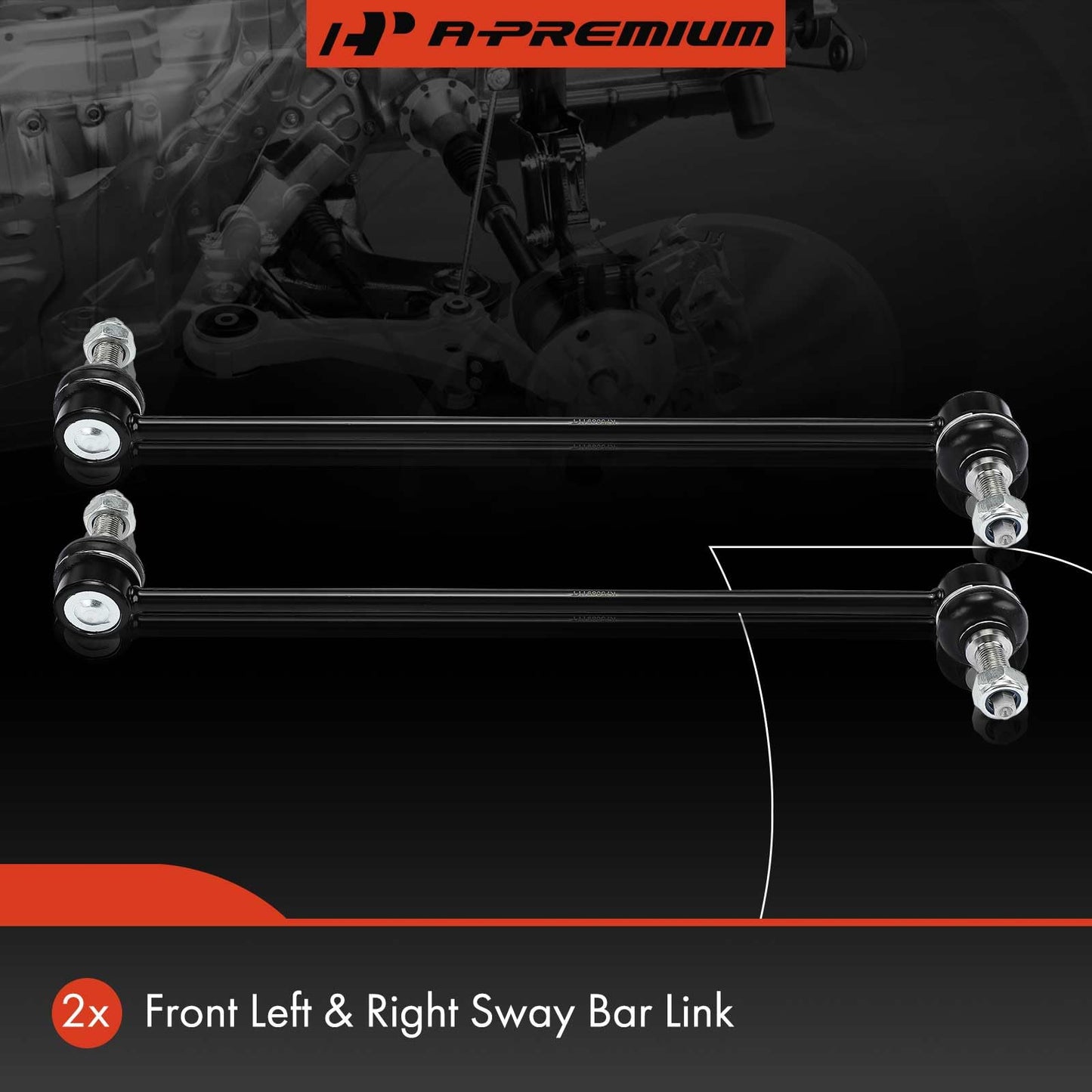 A-Premium 2 x Front Sway Bar Links Stabilizer Bar Links, Compatible with Kia Sorento 2016-2021, Sportage 2023-2024, Telluride 2020-2021 & Hyundai Santa Fe 2019-2022, Tucson, Palisade, Santa Cruz