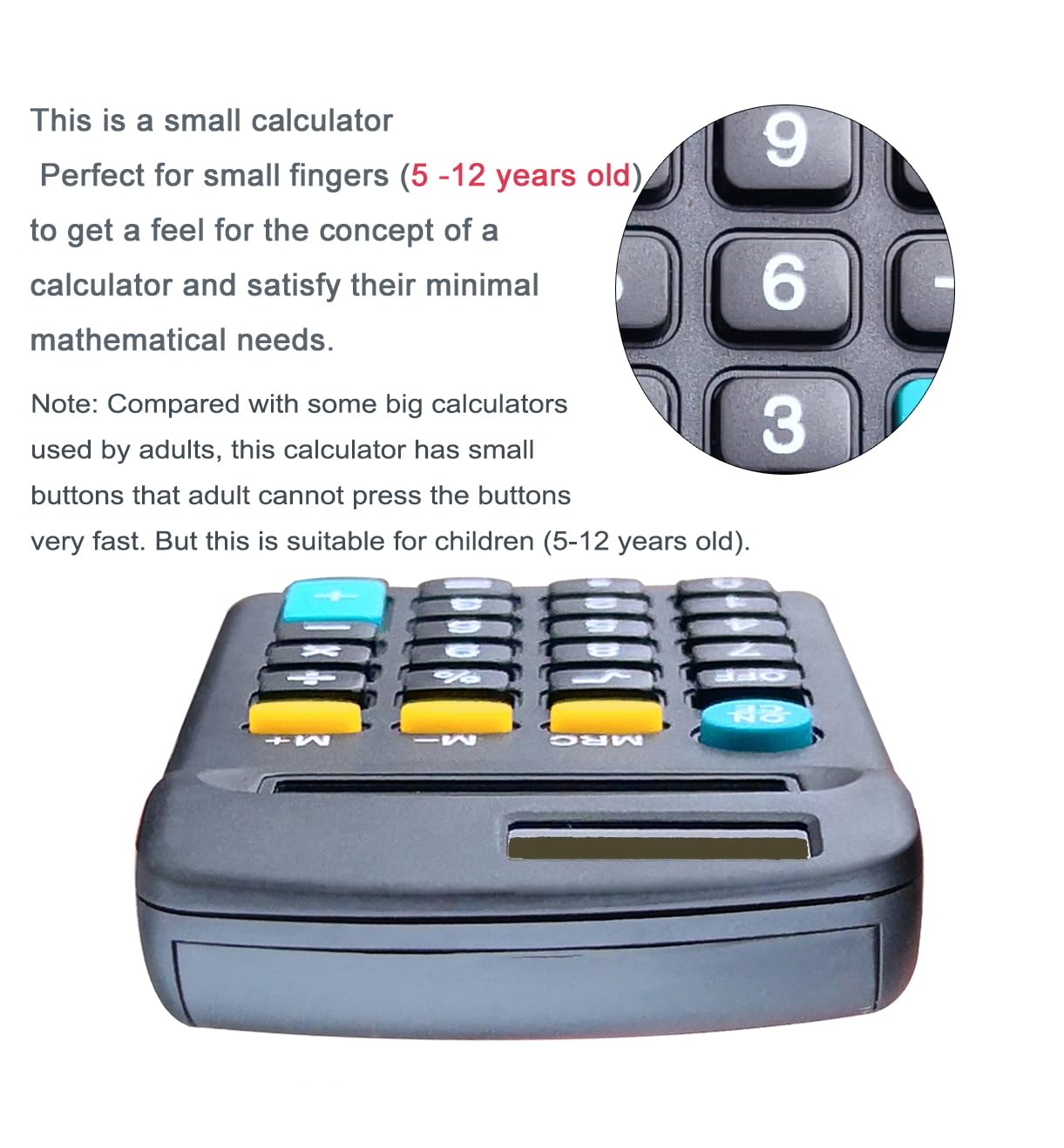 Basic Calculator Dual Power 8 Digit Desktop Calculator (Black,Set of 30)