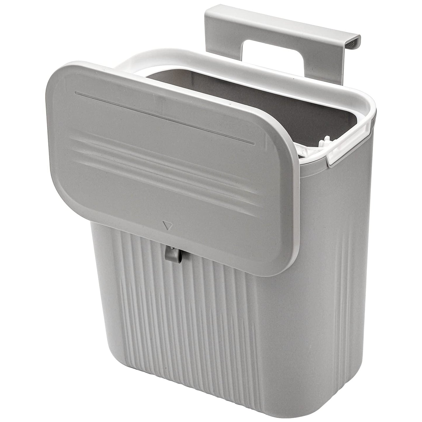 Frcctre 2 Pack Compost Bin for Kitchen, 2.4 Gallon/9L Hanging Trash Can with Lid Garbage Can for Countertop or Under Sink, Wall Mounted Counter Waste Bin for Kitchen Bathroom Bedroom Office
