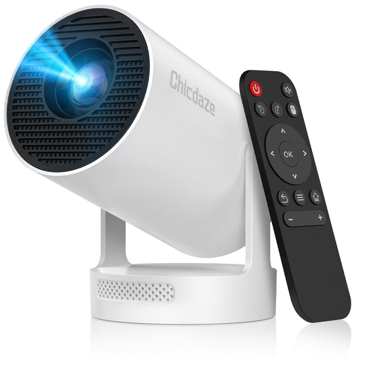 Mini Portable Projector with 4K Support, Video Projector with WiFi6 and Bluetooth5.4, 5watt Sound Base Speaker, 260 ANSI, Android 11, 210° Rotation, Auto Keystone Smart Projector, HY300 Plus