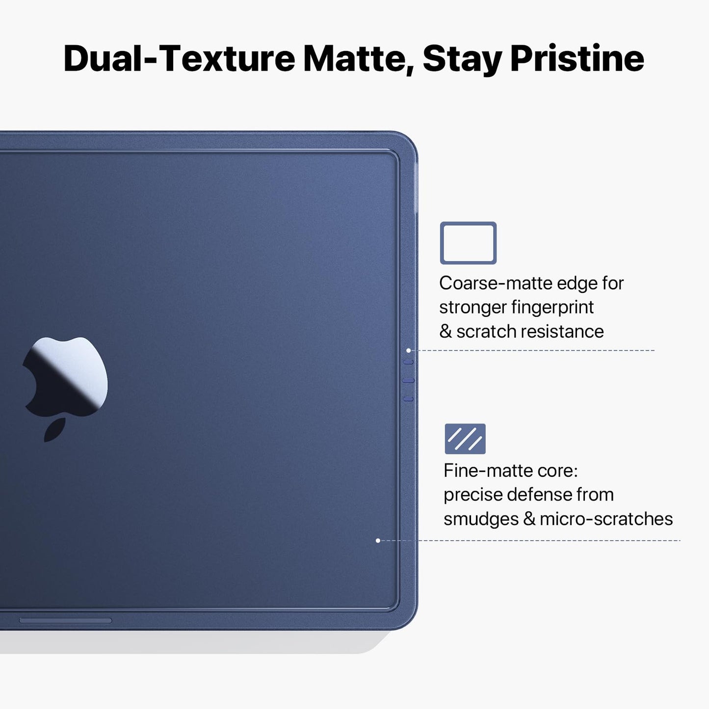 Compatible with MacBook Air 13 inch Case M5 M4-M2 2026 2025-2022, A3449 A3240 A3113 A2681, [100% Match Official Color] Protective Hard Shell Laptop Cover for MacBook Air 13.6 inch – Midnight Clear