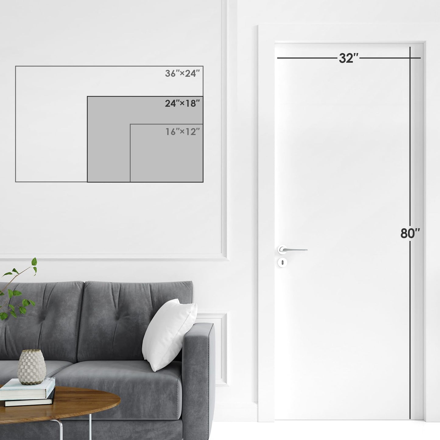 ARCOBIS Dry Erase Calendar with Cork Board for Wall, 24"x 18" Magnetic Calendar Whiteboard with Black Frame, Monthly Combination Board for School, Home, Office