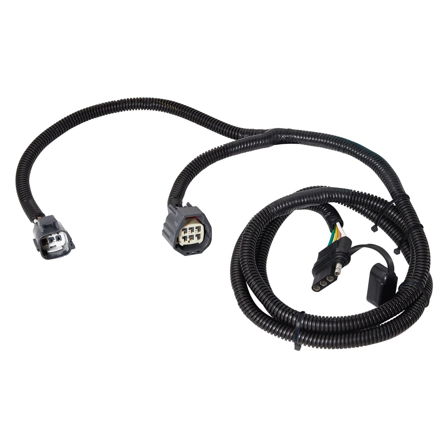 MECMO 4-Pin Trailer Wiring Harness for Jeep Wrangler JK JKU 2007-2018, Tow Hitch Wiring for Rubicon Sahara Sport Unlimited 2-Door 4-Door Trailer Light Connect Custom 4 Way Plug and Play T-Connector