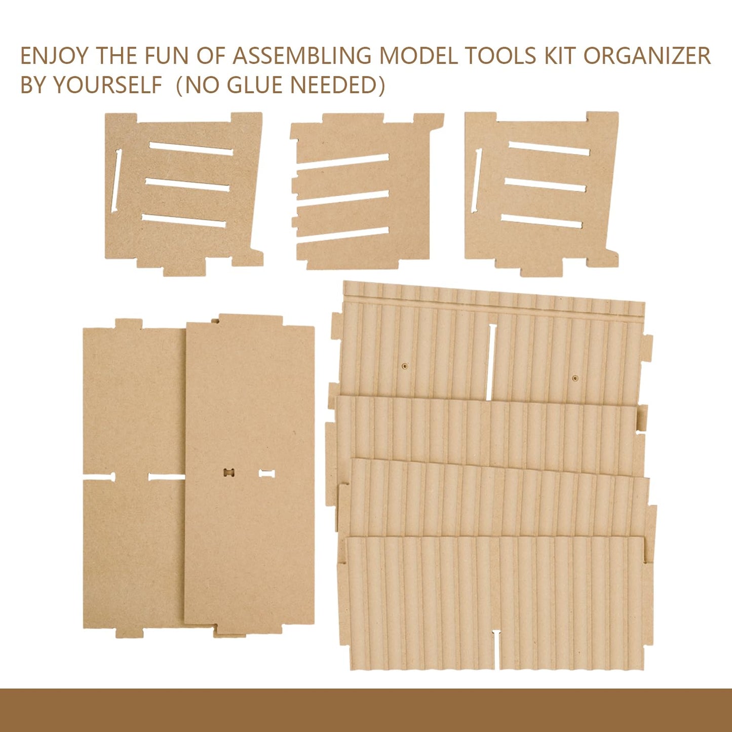 Bucasso Model Kit Tool Storage Rack, Making Organizer with MDF Material, Brush/Tweezers Storage, Craft Supplies Brush/Tool Holder for Tamiya and Gundam Tools, GK4