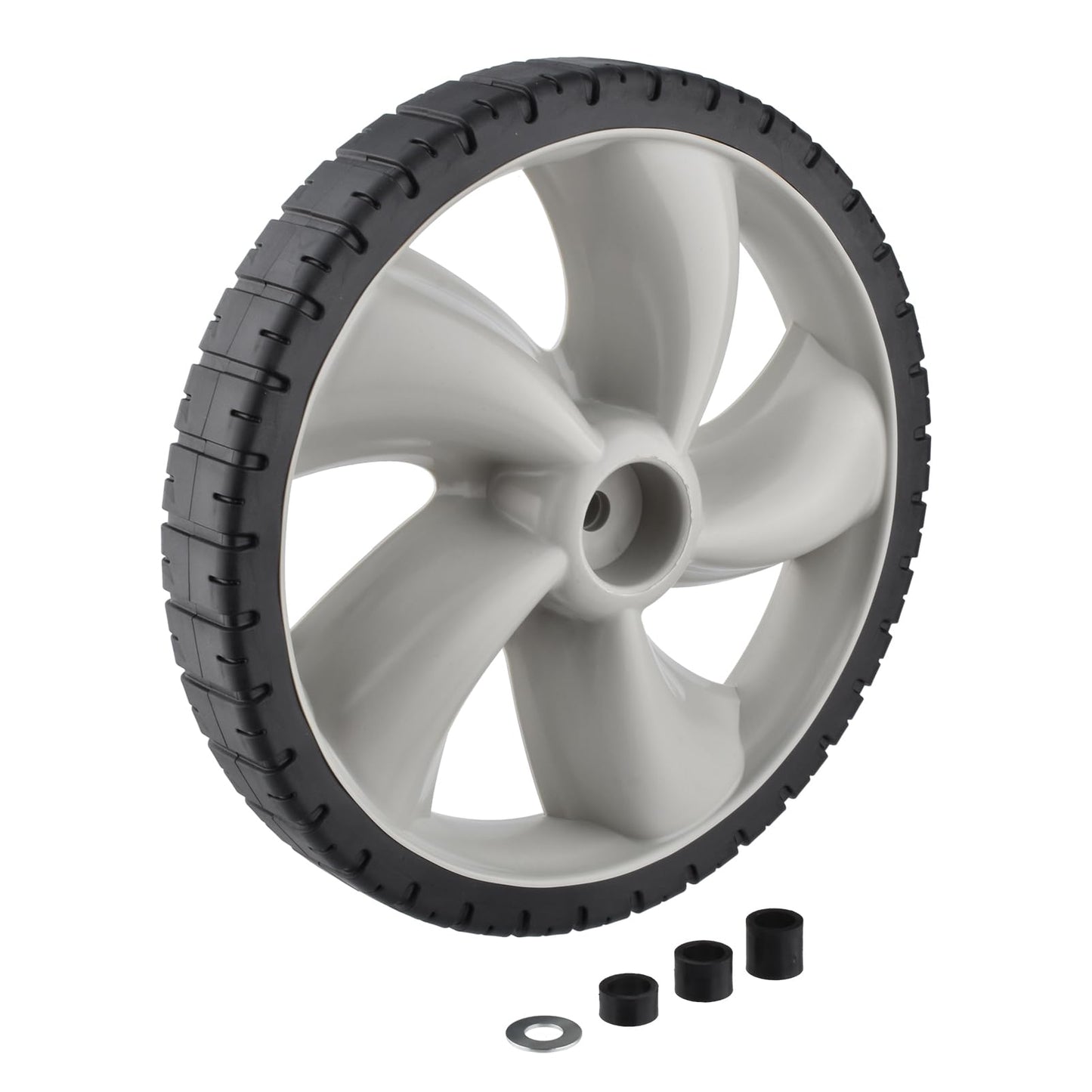 490-324-0002 12-inch Plastic Wheel for Craftsman for Poulan for Brute for Honda for Husqvarna for Yard Machines for Walk-Behind Lawn Mower