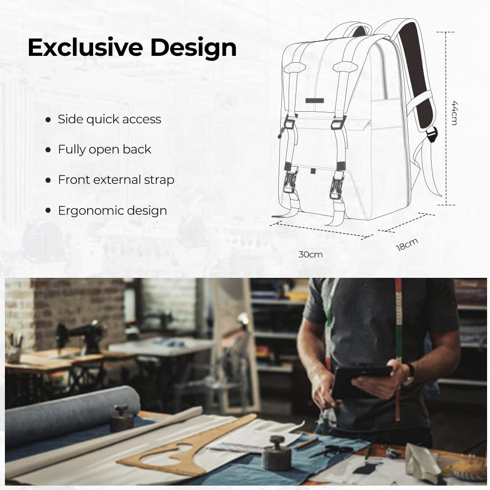 K&F Concept Camera Backpack, Camera Bags for Photographers Large Capacity Camera Case with Raincover,15-15.6 Inch Laptop Compartment Compatible for Canon/Nikon/Sony/DJI Mavic Drone(Beta Backpack 20L)